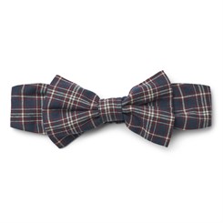 Wheat Headband Bow Alba - Navy check